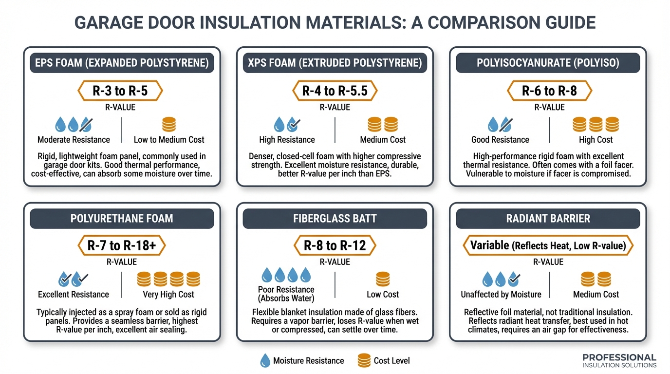 Comparing garage door insulation options for Texas homes
