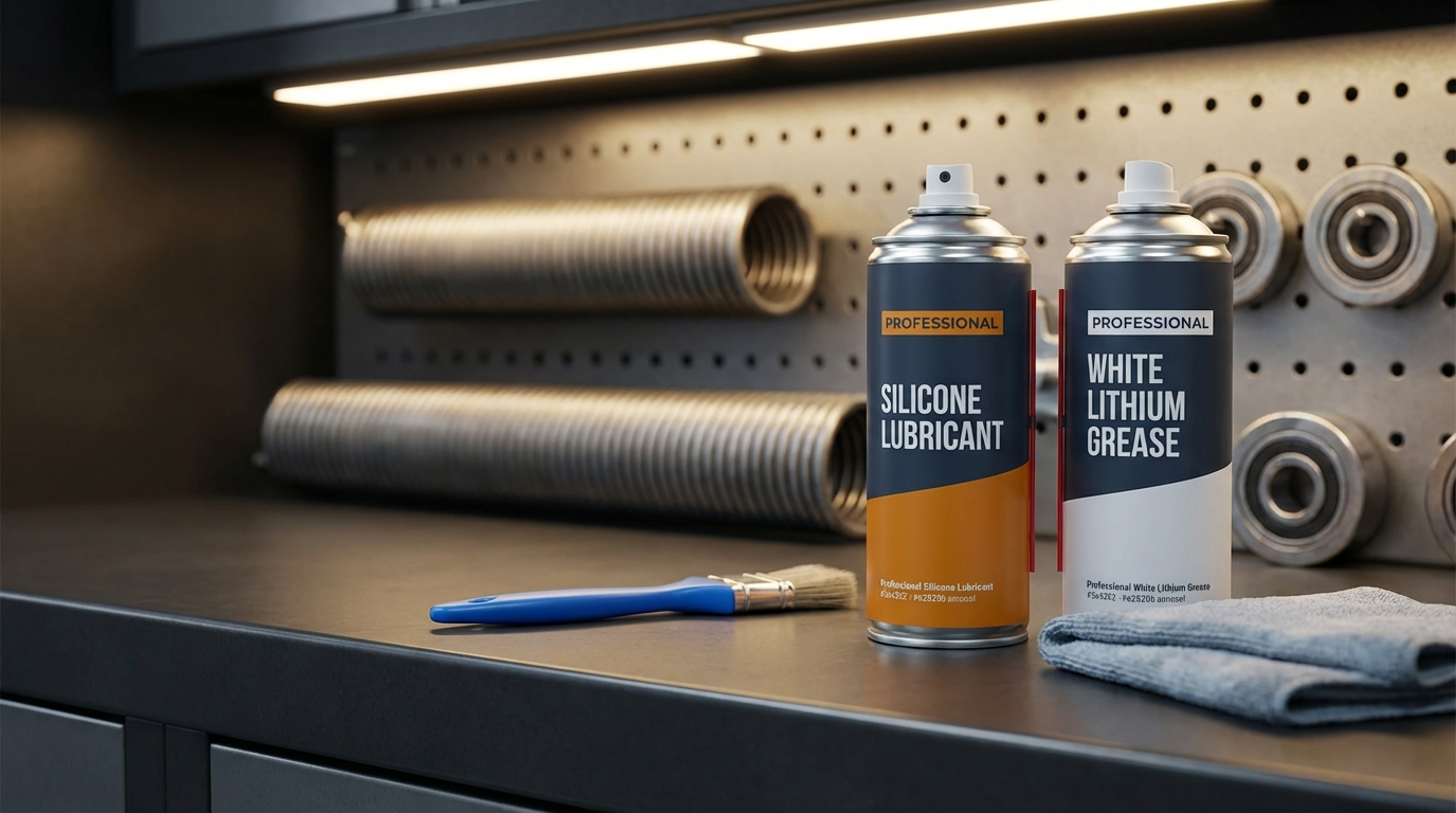 Proper lubricants for garage door maintenance