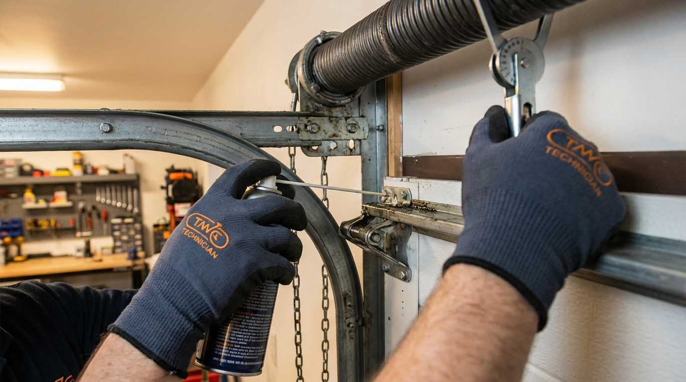 Professional garage door maintenance and tune-up service