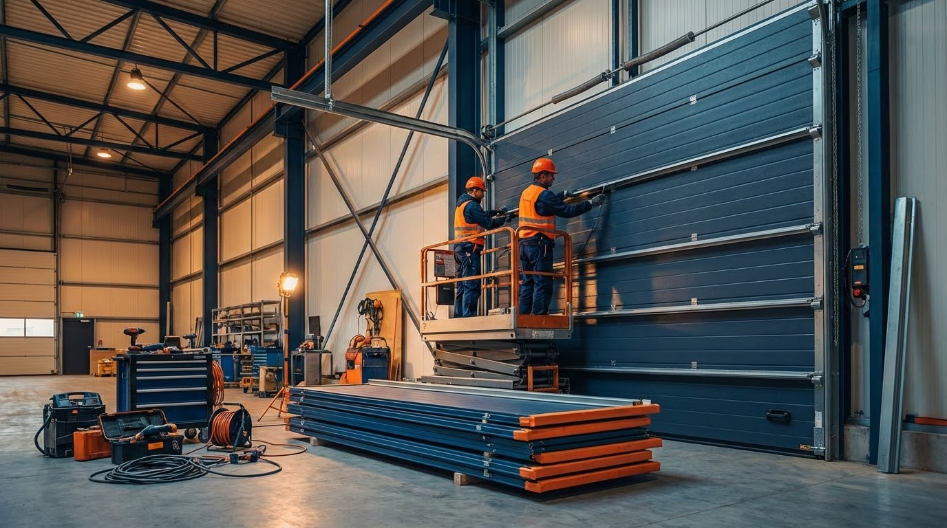 Professional commercial garage door installation process