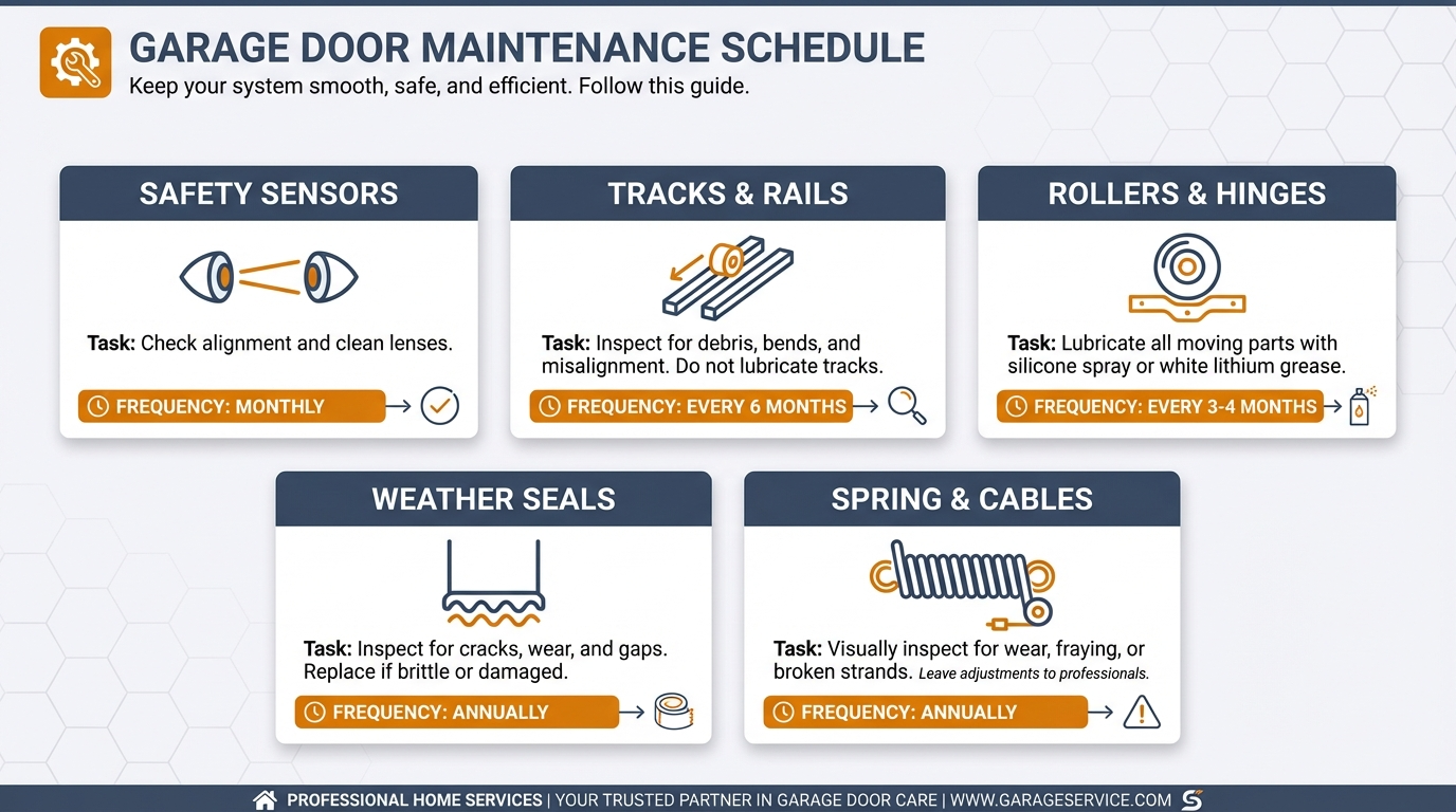 Garage door maintenance checklist for homeowners