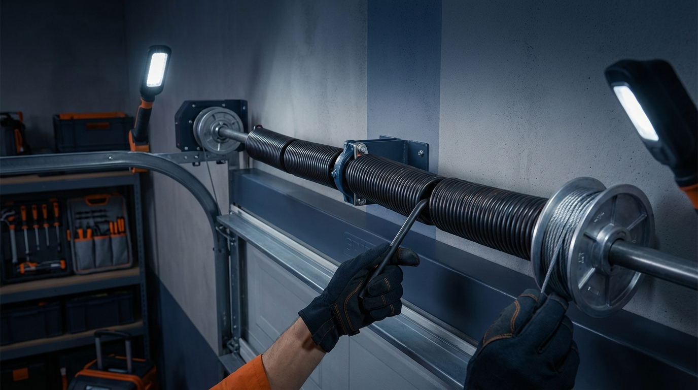 Garage door balance check demonstration for safe operation