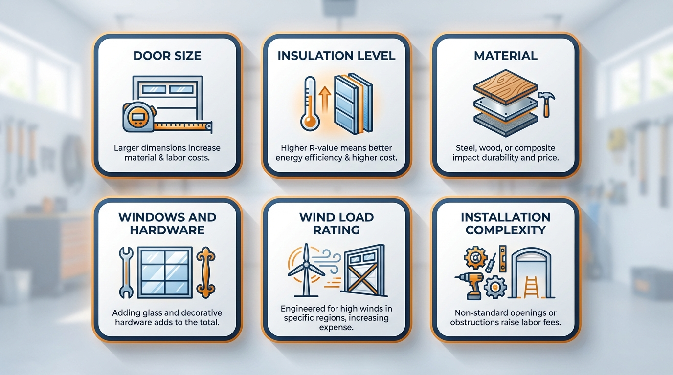 Factors that influence the total cost of a sectional garage door project in Texas