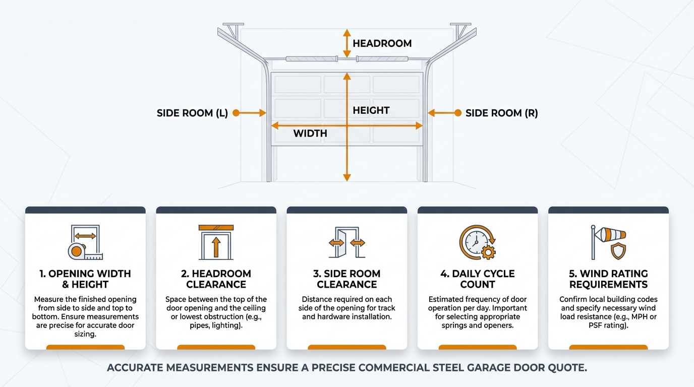 Information to prepare before requesting a commercial garage door quote