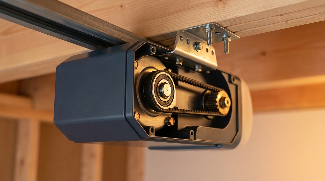 Diagnosing whining noise from a belt drive garage door opener in San Antonio